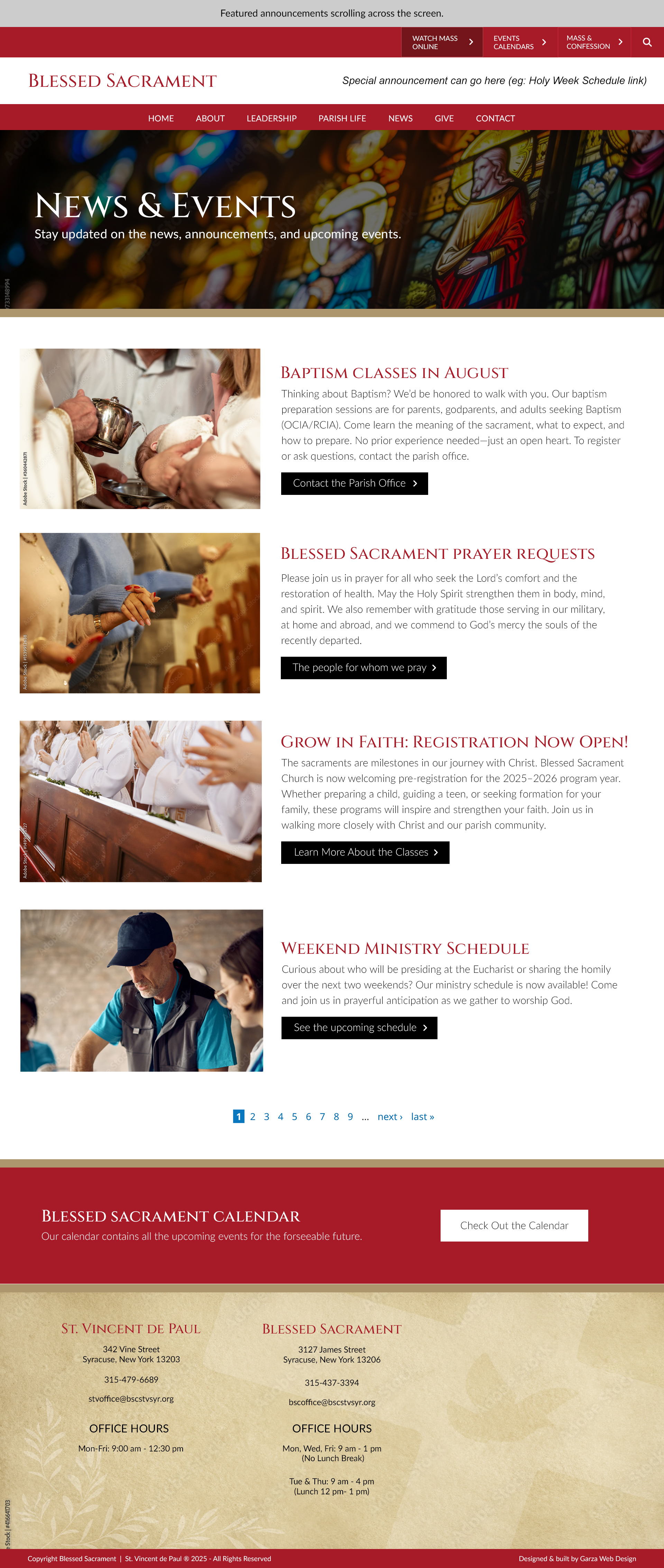 Blessed Sacrament Newspage