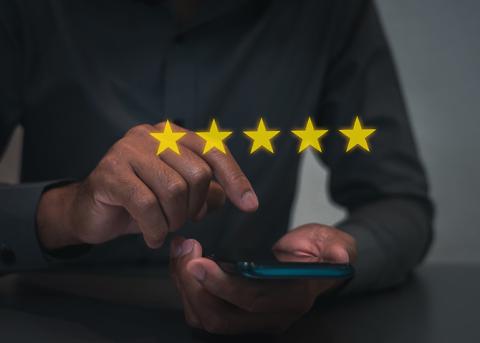 Giving 5-star rating in Google