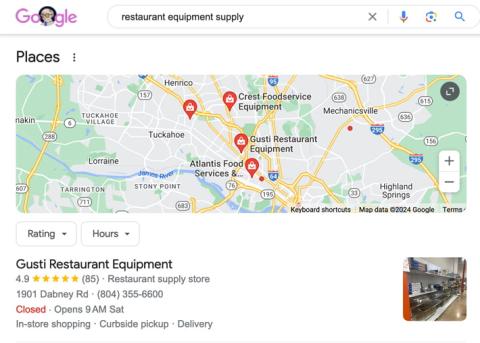 Gusti Google My Business Listing
