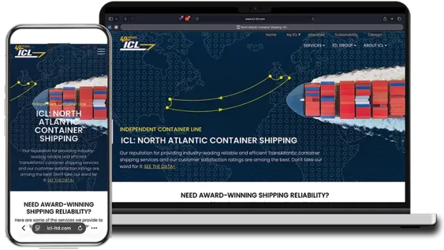 Independent Container Line website on desktop