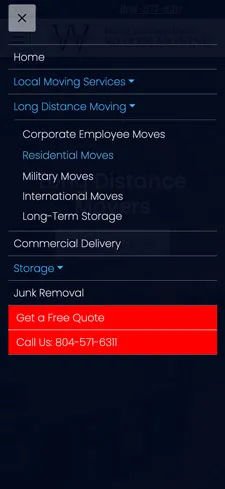 Worth Moving mobile website — view 7