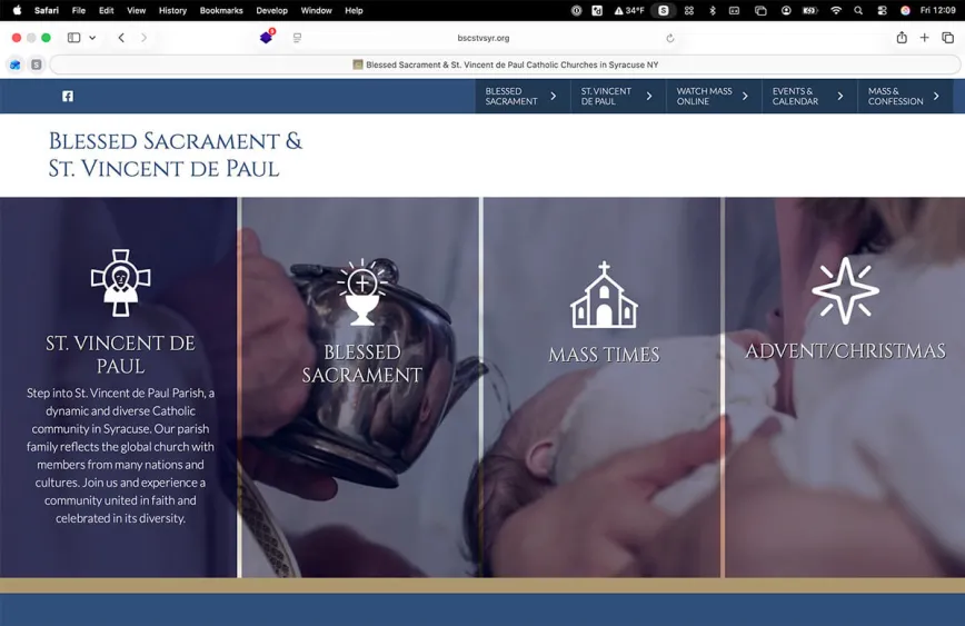 Blessed Sacrament St. Vincent Catholic Homepage