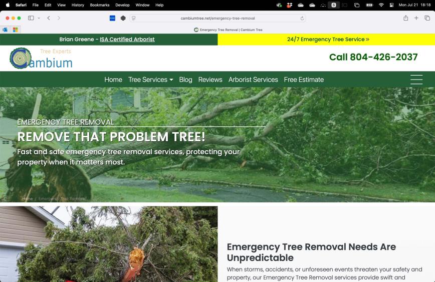 Cambium Tree Emergency Tree Service
