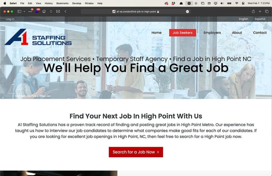Find a job desktop