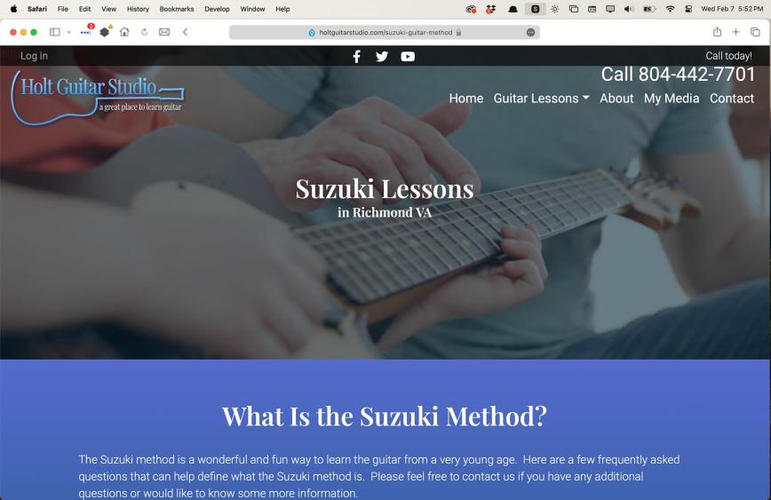 Suzuki lessons desktop