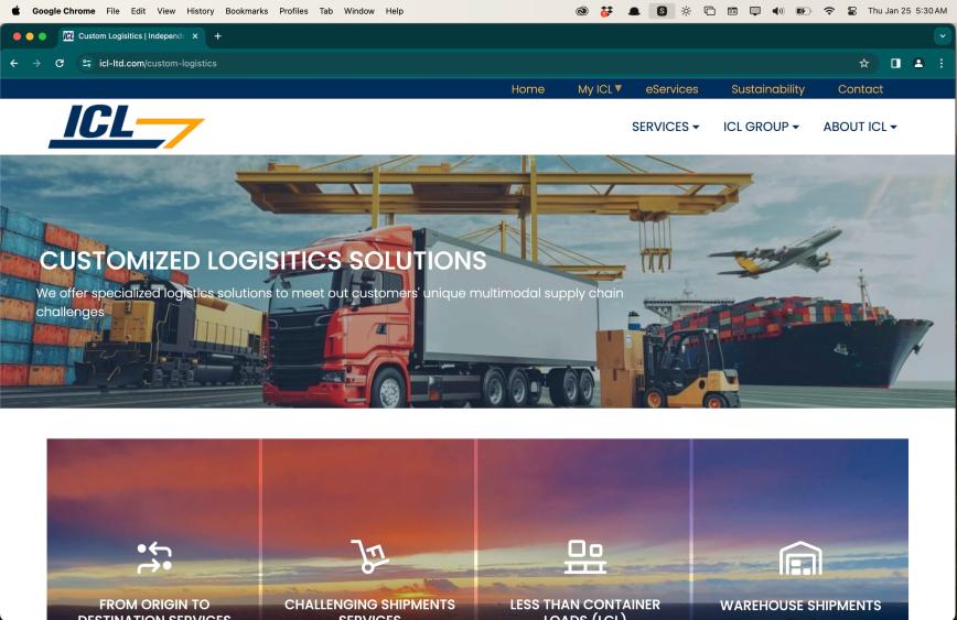 ICL logistics on computer