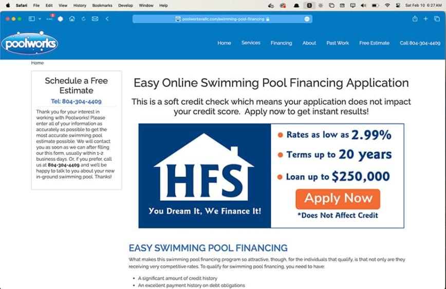 Financing desktop