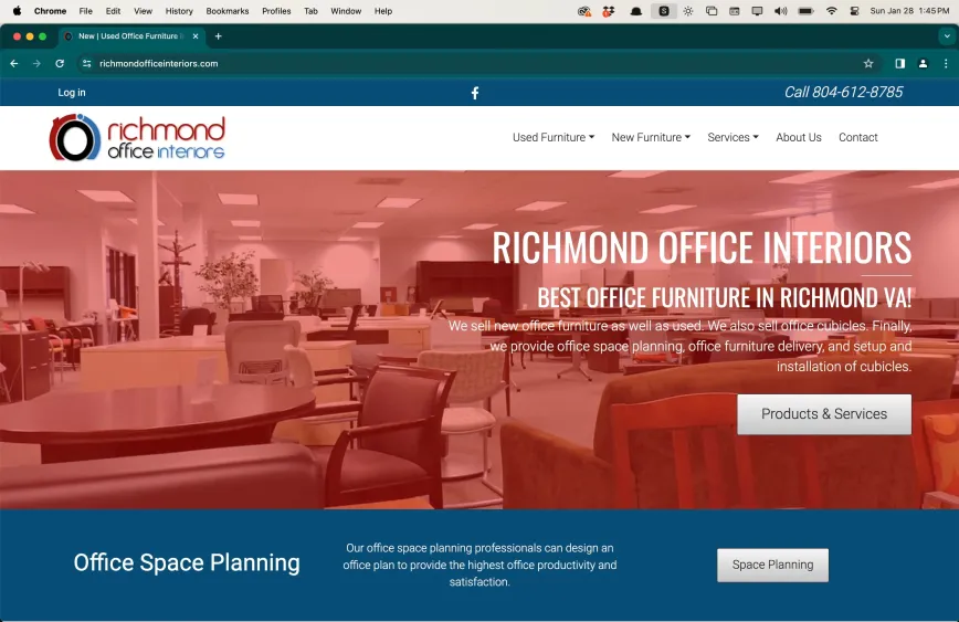 Richmond Office Interiors home desktop