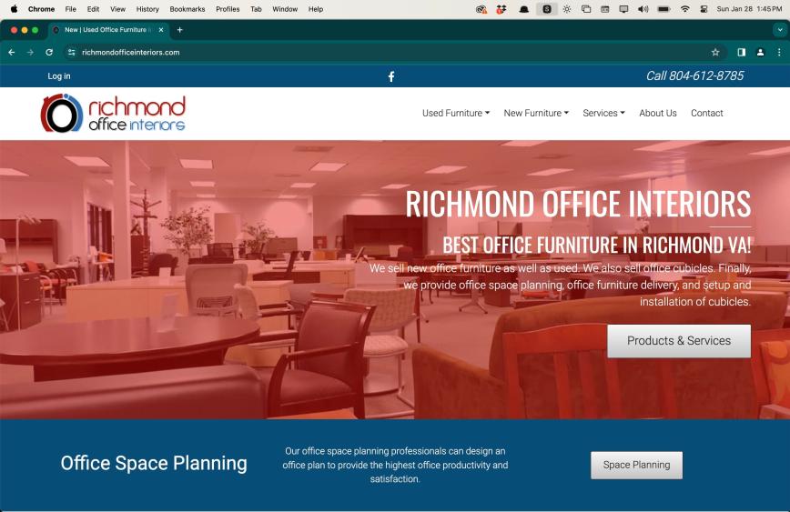 Richmond Office Interiors home desktop