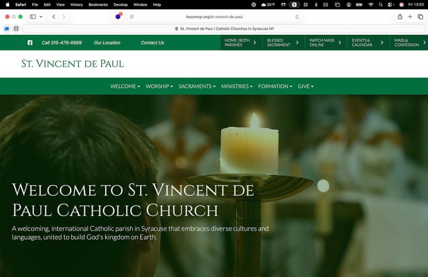 St. Vincent Catholic webpage